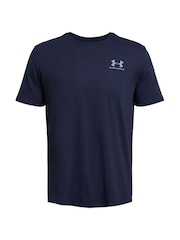 Under Armour Navy Blue Left Chest Logo T-Shirt - Image 3 of 4