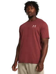 Under Armour Red Left Chest Logo T-Shirt - Image 1 of 4