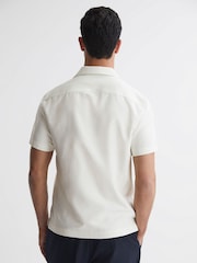 Reiss Ecru Tokyo Cuban Collar Button-Through Shirt - Image 4 of 4