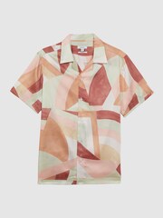 Reiss Multi Taiko Abstract Button-Through Shirt - Image 2 of 4