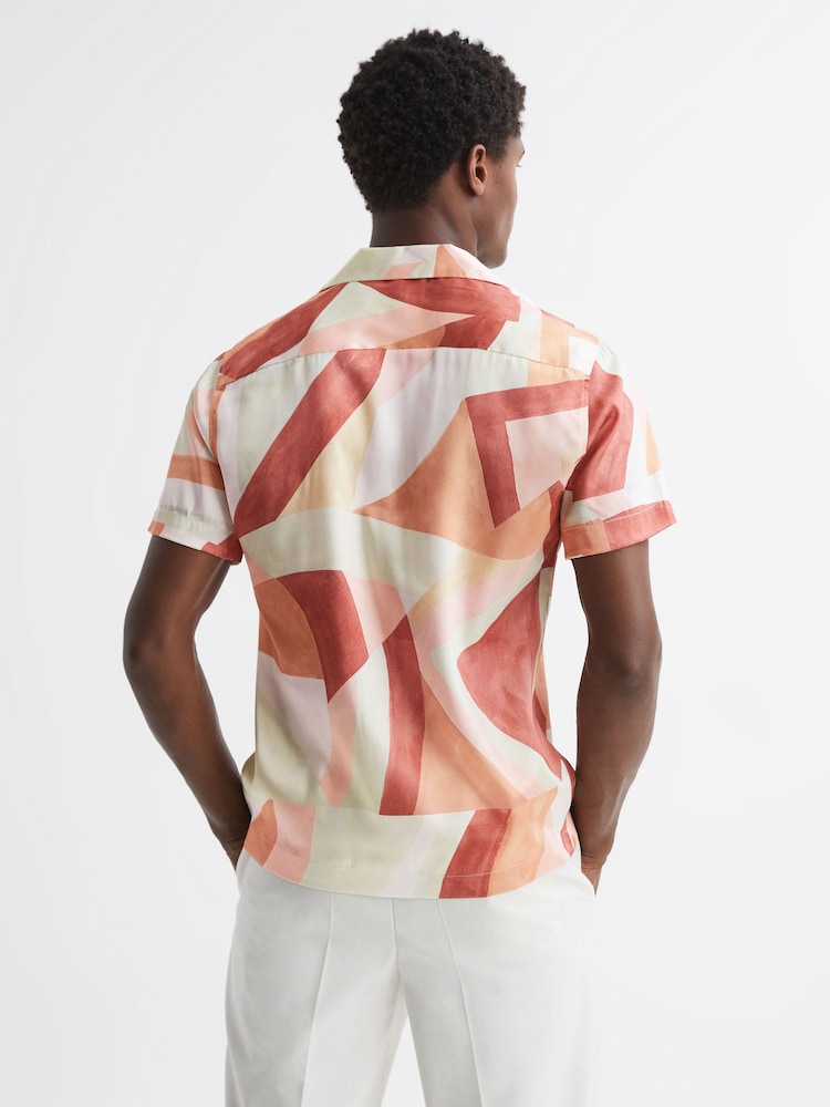 Reiss Multi Taiko Abstract Button-Through Shirt - Image 4 of 4