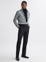 Reiss Navy/Ivory Tulum Printed Button-Through Shirt - Image 4 of 5