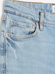 River Island Blue Denim High Rise Straight Fit Jeans - Image 6 of 6