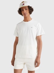 Tommy Jeans White Classics 100% Cotton T-Shirt - Image 1 of 4