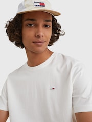 Tommy Jeans White Classics 100% Cotton T-Shirt - Image 3 of 4