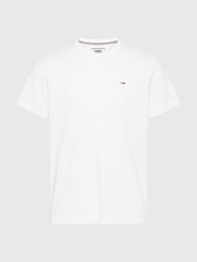 Tommy Jeans White Classics 100% Cotton T-Shirt - Image 4 of 4