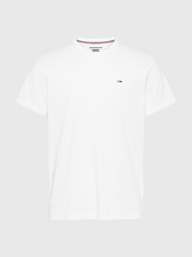 Tommy Jeans White Classics 100% Cotton T-Shirt - Image 4 of 4