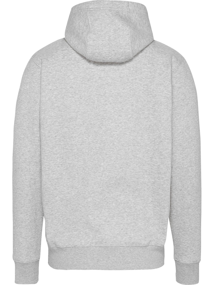 Tommy Jeans Grey Fleece Flag Patch Hoodie - Image 4 of 4 Tommy Jeans Grey Fleece Flag Patch Hoodie - Image 4 of 4