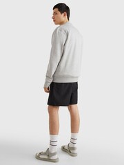 Tommy Jeans Grey Flag Patch Fleece Sweatshirt - Image 2 of 4
