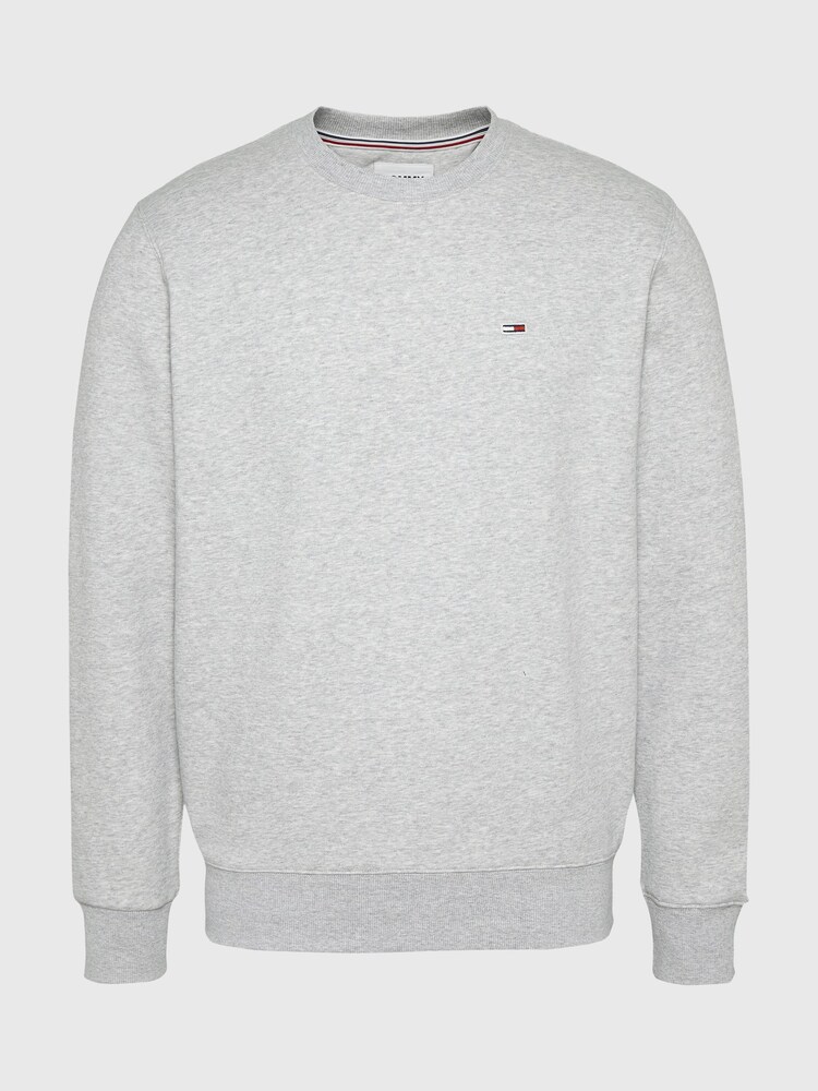 Tommy Jeans Grey Flag Patch Fleece Sweatshirt - Image 4 of 4