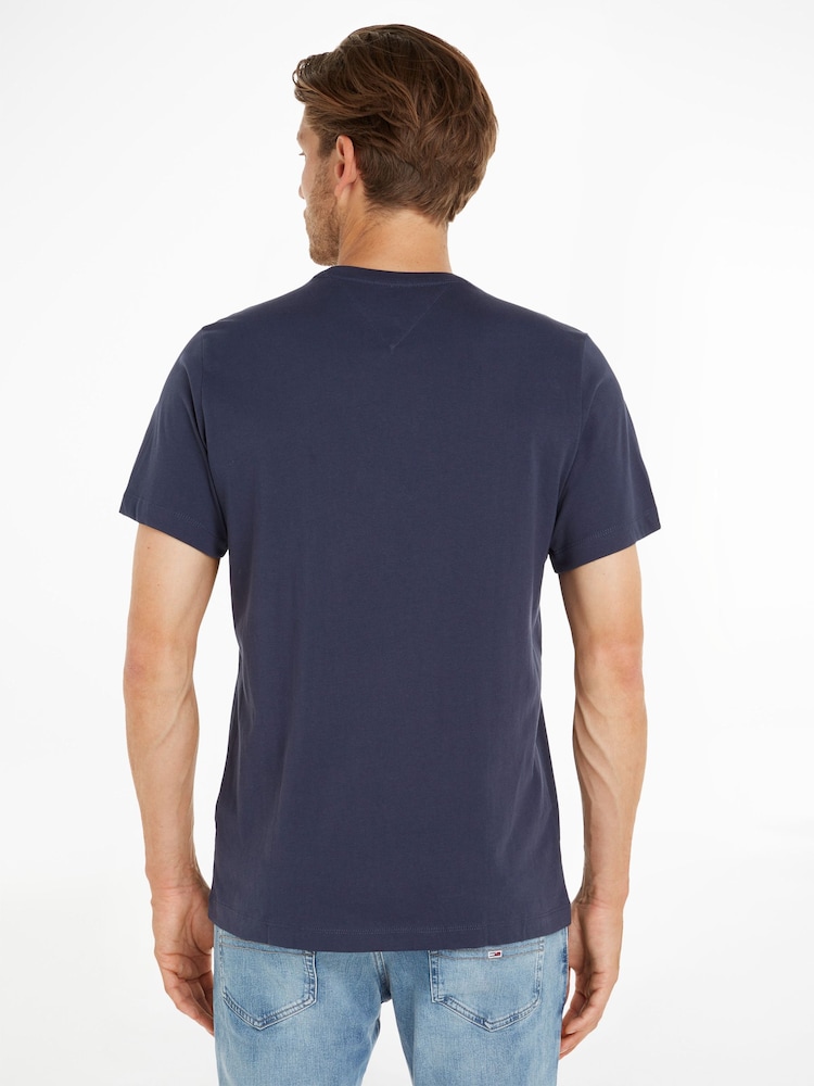 Tommy Jeans Blue Classics 100% Cotton T-Shirt - Image 2 of 4 Tommy Jeans Blue Classics 100% Cotton T-Shirt - Image 2 of 4