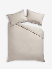 Natural Fringed Edge 100% Cotton Duvet Cover and Pillowcase Set - Image 5 of 5
