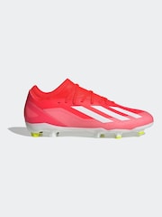 adidas Red/White Football X Crazyfast League Firm Ground Adult Boots - Image 1 of 13