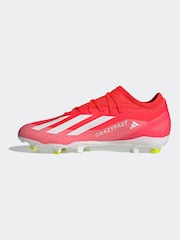 adidas Red/White Football X Crazyfast League Firm Ground Adult Boots - Image 3 of 13