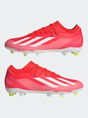 adidas Red/White Football X Crazyfast League Firm Ground Adult Boots - Image 6 of 13