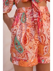 Orange/Pink Pull-On Shorts - Image 2 of 6