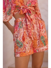 Orange/Pink Pull-On Shorts - Image 3 of 6