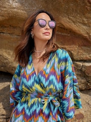 Myleene Klass Purple/Teal Rik Rak Playsuit - Image 5 of 9