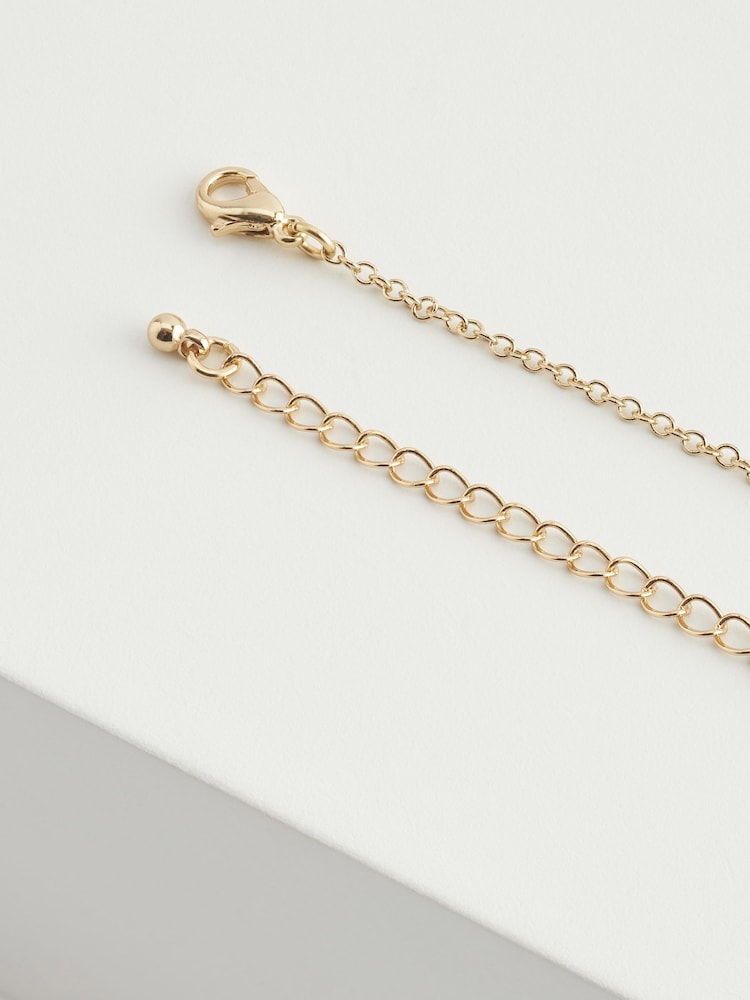 Gold Tone A Star Initial Necklace - Image 3 of 3