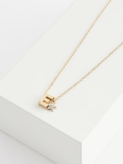 Gold Tone E Star Initial Necklace - Image 1 of 3