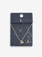 Gold Tone L Star Initial Necklace - Image 2 of 3