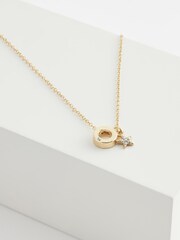 Gold Tone O Star Initial Necklace - Image 1 of 3