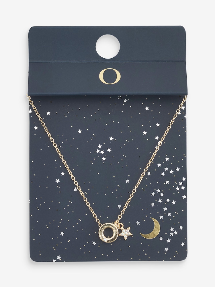 Gold Tone O Star Initial Necklace - Image 3 of 3
