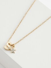 Gold Tone S Star Initial Necklace - Image 1 of 3