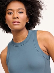 Blau - Umstandsmode Geripptes Kleid - Bild 5 von 8