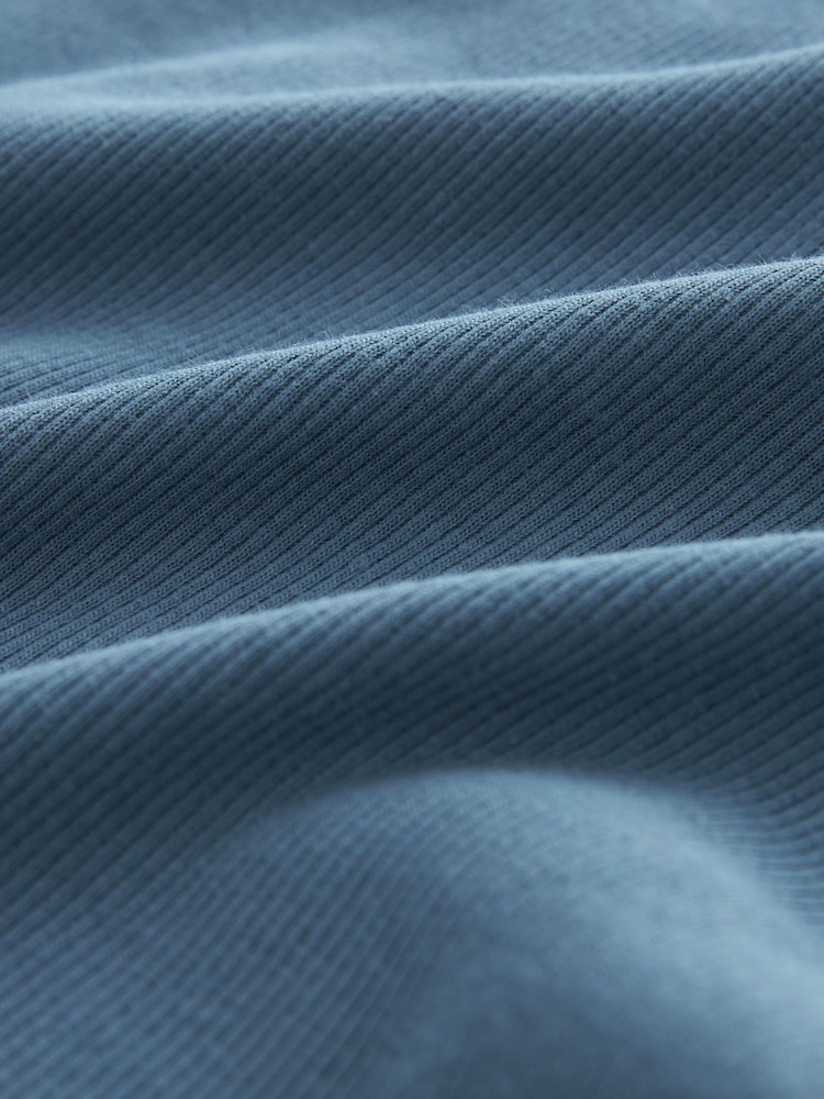 Blau - Umstandsmode Geripptes Kleid - Bild 8 von 8