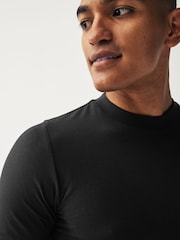 Black Muscle Fit Essential Crew Neck T-Shirt - Image 4 of 7