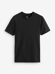 Black Muscle Fit Essential Crew Neck T-Shirt - Image 5 of 7
