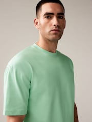 Blue/Pink/Mint Green Relaxed Fit Heavuweight 100% Cotton T-Shirts 3 Pack - Image 10 of 12