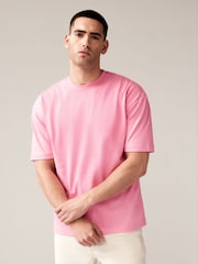 Blue/Pink/Mint Green Relaxed Fit Heavuweight 100% Cotton T-Shirts 3 Pack - Image 5 of 12