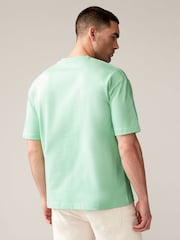 Blue/Pink/Mint Green Relaxed Fit Heavuweight 100% Cotton T-Shirts 3 Pack - Image 6 of 12