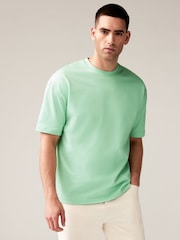 Blue/Pink/Mint Green Relaxed Fit Heavuweight 100% Cotton T-Shirts 3 Pack - Image 7 of 12