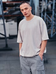 Light Grey Oversized EDIT Heavyweight T-Shirt - Image 1 of 8
