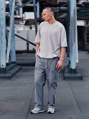 Light Grey Oversized EDIT Heavyweight T-Shirt - Image 2 of 8