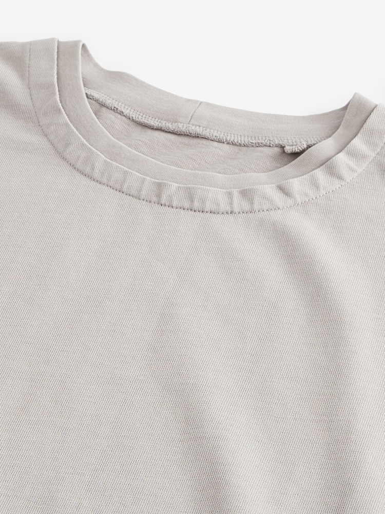Light Grey Oversized EDIT Heavyweight T-Shirt - Image 8 of 8