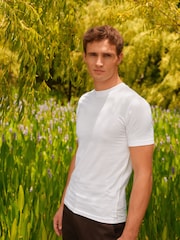 White Muscle Fit Essential Crew Neck T-Shirt - Image 1 of 7