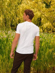 White Muscle Fit Essential Crew Neck T-Shirt - Image 2 of 7