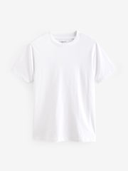 White Muscle Fit Essential Crew Neck T-Shirt - Image 5 of 7