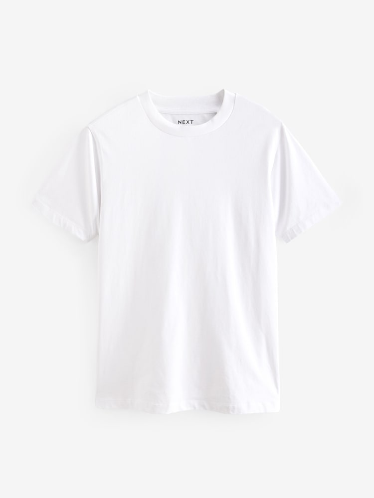 Blanc - T-shirt Muscle Fit Essential à col ras du cou - Image 5 of 7