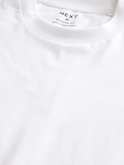 White Muscle Fit Essential Crew Neck T-Shirt - Image 6 of 7