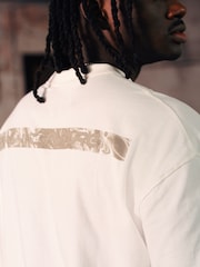 Ecru Relaxed fit EDIT Heavyweight Marble Graphic T-Shirt - Image 4 of 8