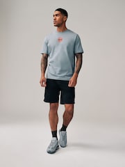 Blue Relaxed Fit 100% Cotton Japanese Back Print Graphic T-Shirt - Image 2 of 8