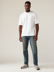 White Relaxed Fit Heavyweight 100% Cotton T-Shirts 3 Pack - Image 3 of 8