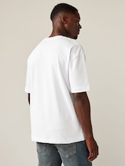 White Relaxed Fit Heavyweight 100% Cotton T-Shirts 3 Pack - Image 4 of 8