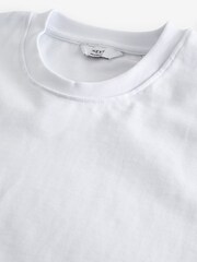 White Relaxed Fit Heavyweight 100% Cotton T-Shirts 3 Pack - Image 7 of 8