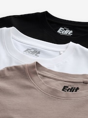 أسود/ أبيض/ محايد - Graphic 100% Cotton T-Shirts 3 Pack - صورة 11 من 12
